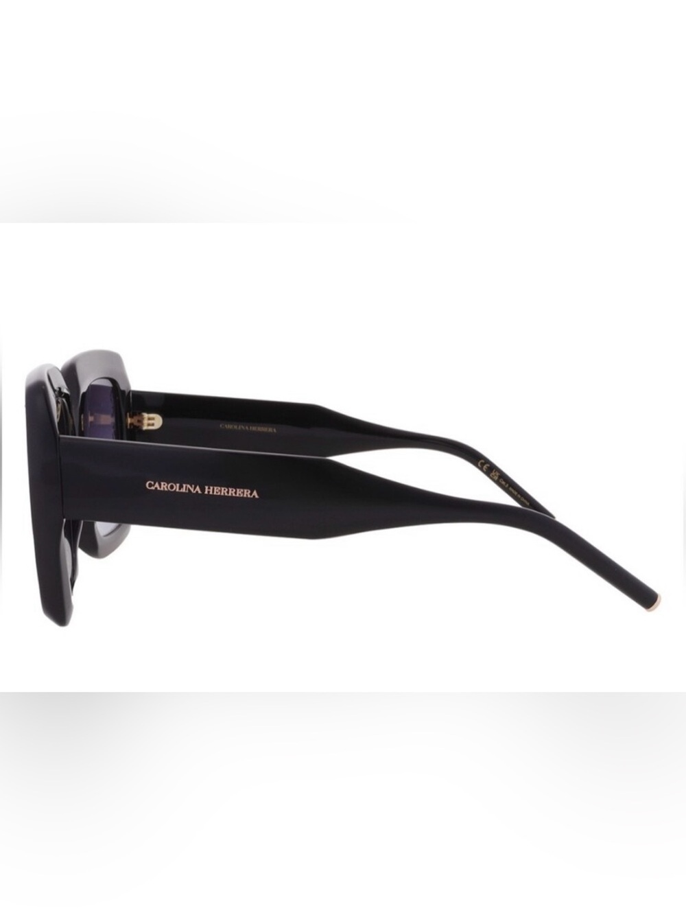 Carolina Herrera Black oversized Crystal-Trim Square Sunglasses! Like New! - Picture 4 of 9